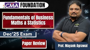 CMA Foundation Maths & Statistics | Dec