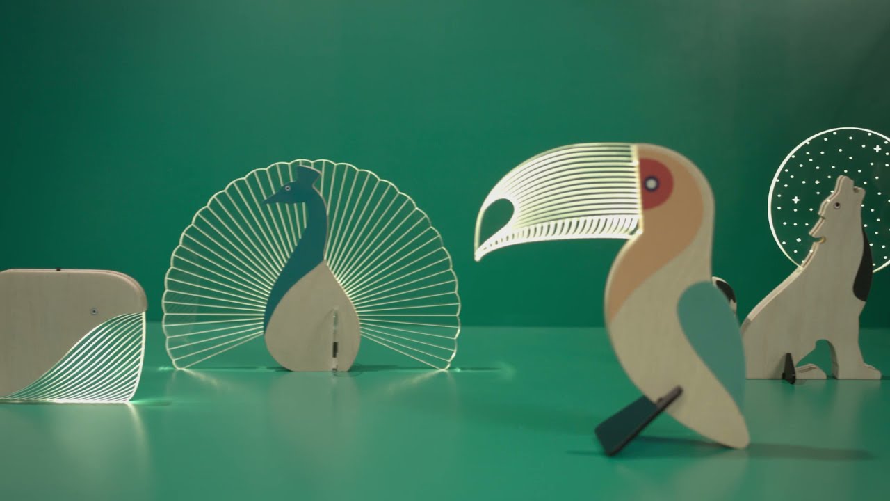 The Animals - Wild BULBING® - Colourful, Portable Lamps, with a Magnet!