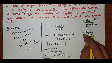 DESIGN OF COMPRESSIBLE HELICAL SPRING || PROBLEM NUMBER-02 || TECHNICAL CLASSES