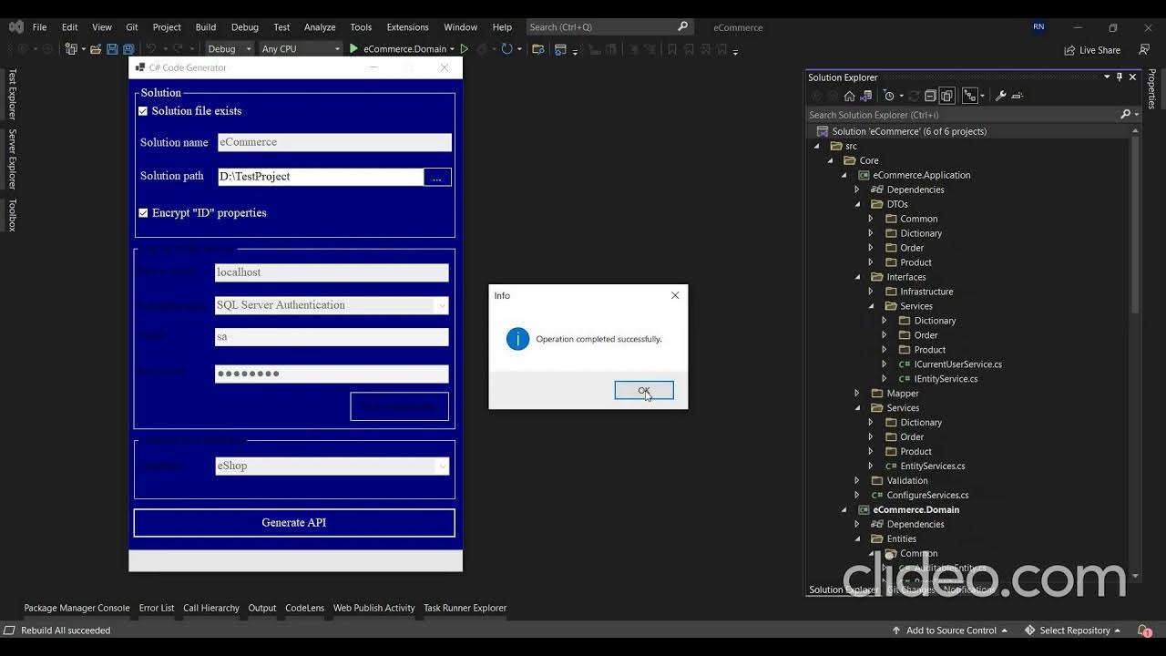 .Net Core Web API Code generator - YouTube