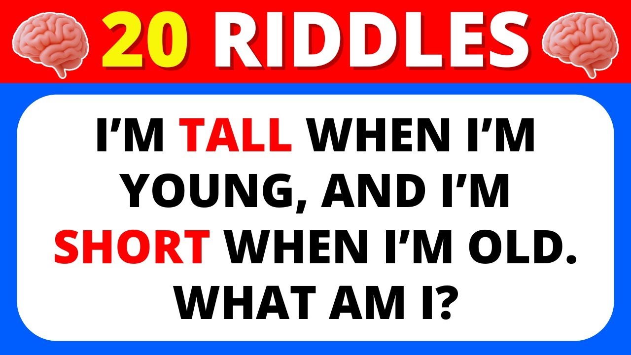 Think You're Smart? Try This 20 Riddle Challenge! (Answers Revealed ...
