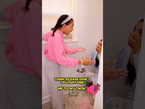 🫢Secret is safe with US! 😂 My twin doesn’t count, if I know she knows! #funnyshorts #twinlife