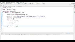 Java Program to find Total Digit in Given Number