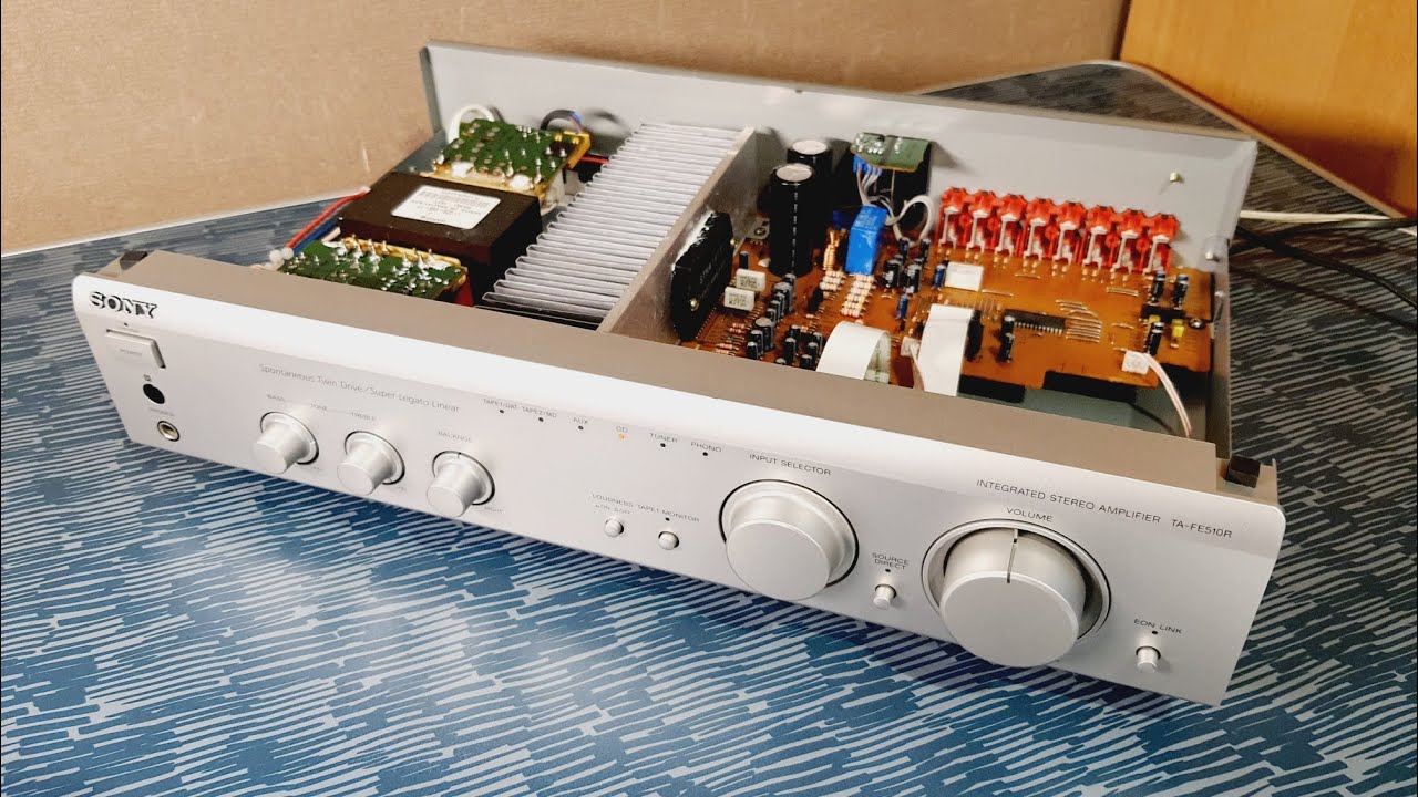 Sony TA-FE510R - 1997' Stereo Amplifier - Look inside after repair