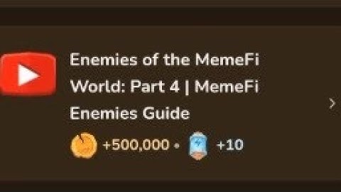 Memefi video code 2 Sep| Enemies of the Memefi World part 4