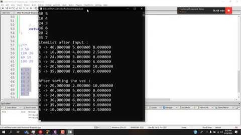Fractional knapsack Implementation in CPP