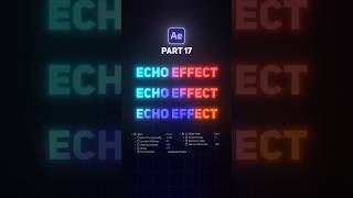 AE Part 17 | How use Echo Effect in Adobe After Effects | #echo #aftereffects #tutorial