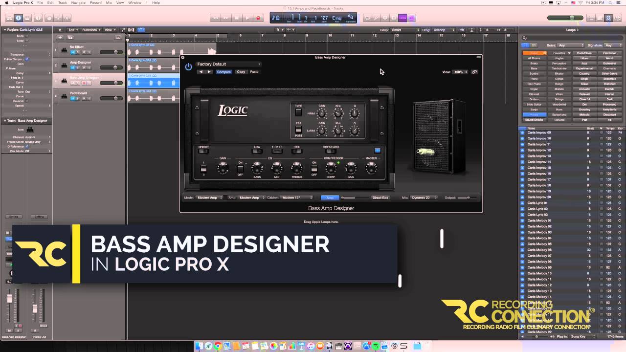 Recording Connection Amps and Pedalboards in Logic Pro X YouTube