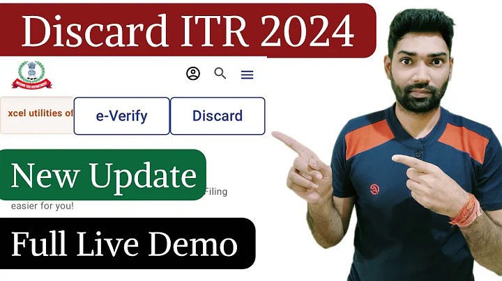 Discard ITR in income tax return e filing portal 2024 live demo | itr filing online in Hindi