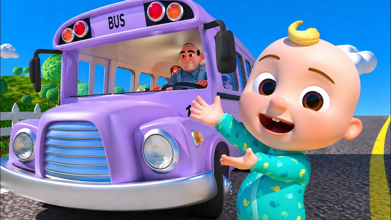 🚍 The Wheels on the School Bus | Kids Nursery Rhymes | Fun Learning ...