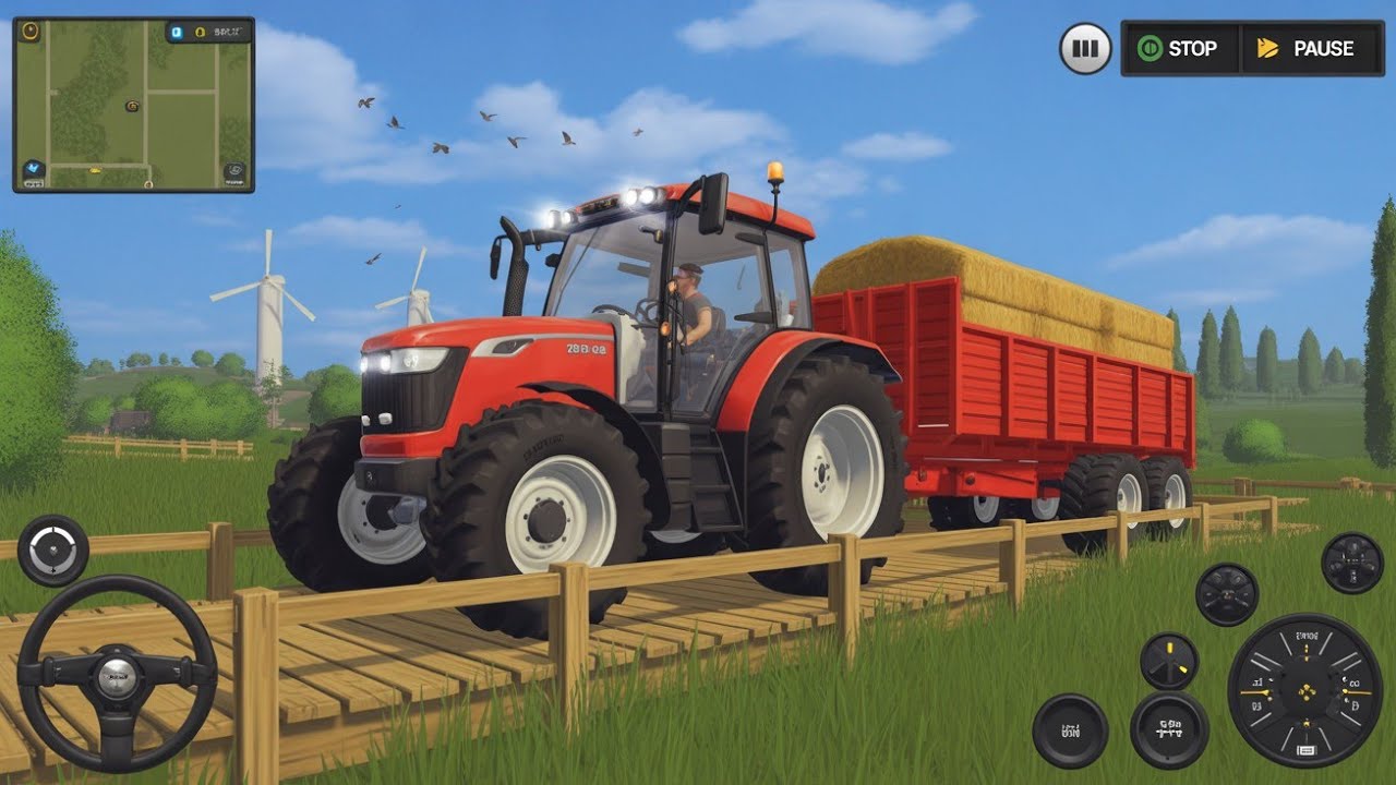Indian tractor Driving 3D Gameplay Tractor wala game New Tractor