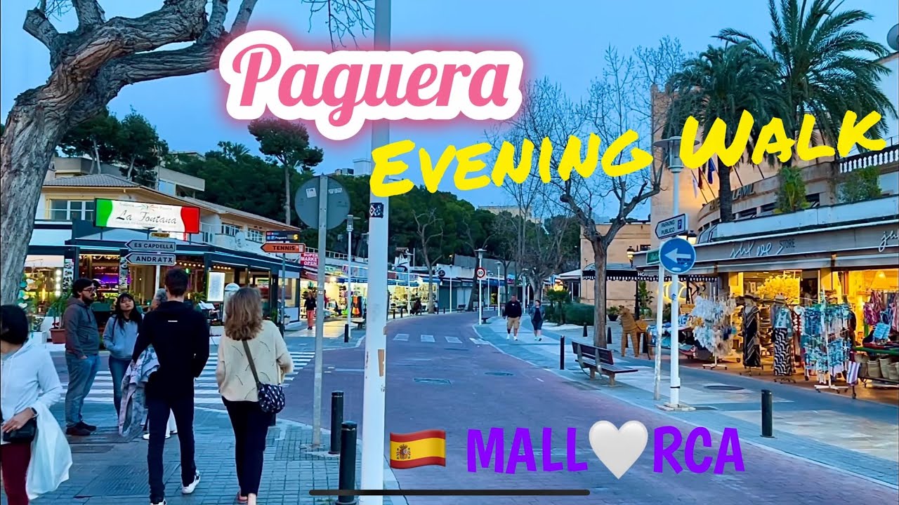 Paguera🌴🏖️MALLORCA island❤️NEW EVENING WALK🇪🇸spain #mallorca #travel #video
