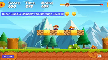 Super Bino Go Gameplay Walkthrough🔥 LEVEL 10 #superbinogo #superbino #superbinogogameplay