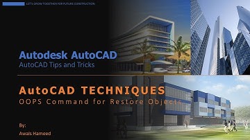 Auto CAD - OOPS Command for Restore Objects