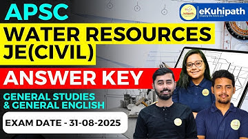 APSC Water Resources JE(Civil) Answer Key