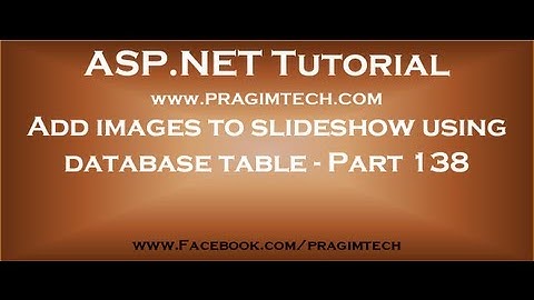 Add images to slideshow using database table   Part 138