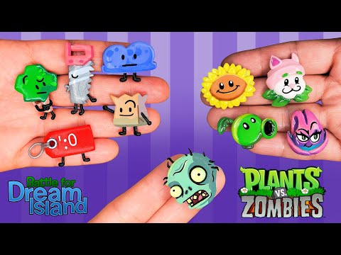 BATTLE FOR DREAM ISLAND PART 6 & PLANTS VS ZOMBIES! Polymer Clay Tutorial