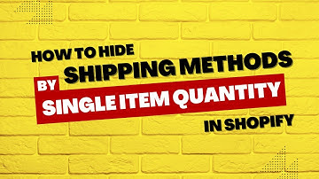Hide Shipping Any Methods Using Specific Items Total in Shopify | ShipRight | KlinKode