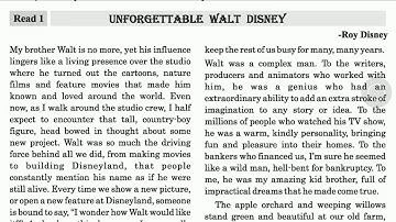 Std 12 UNIT-2,Read-1 UNFORGETTABLE WALT DISNEY PART-1  Courtesy: Vinod Gajera.