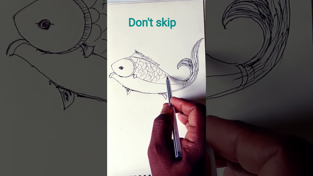 😍simple fish penting 