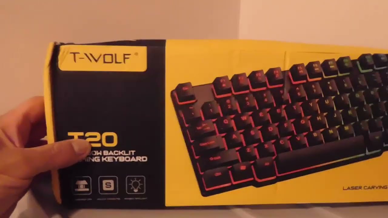 T-Wolf T20 : Rainbow Backlit Gaming Keyboard (unboxing & review)