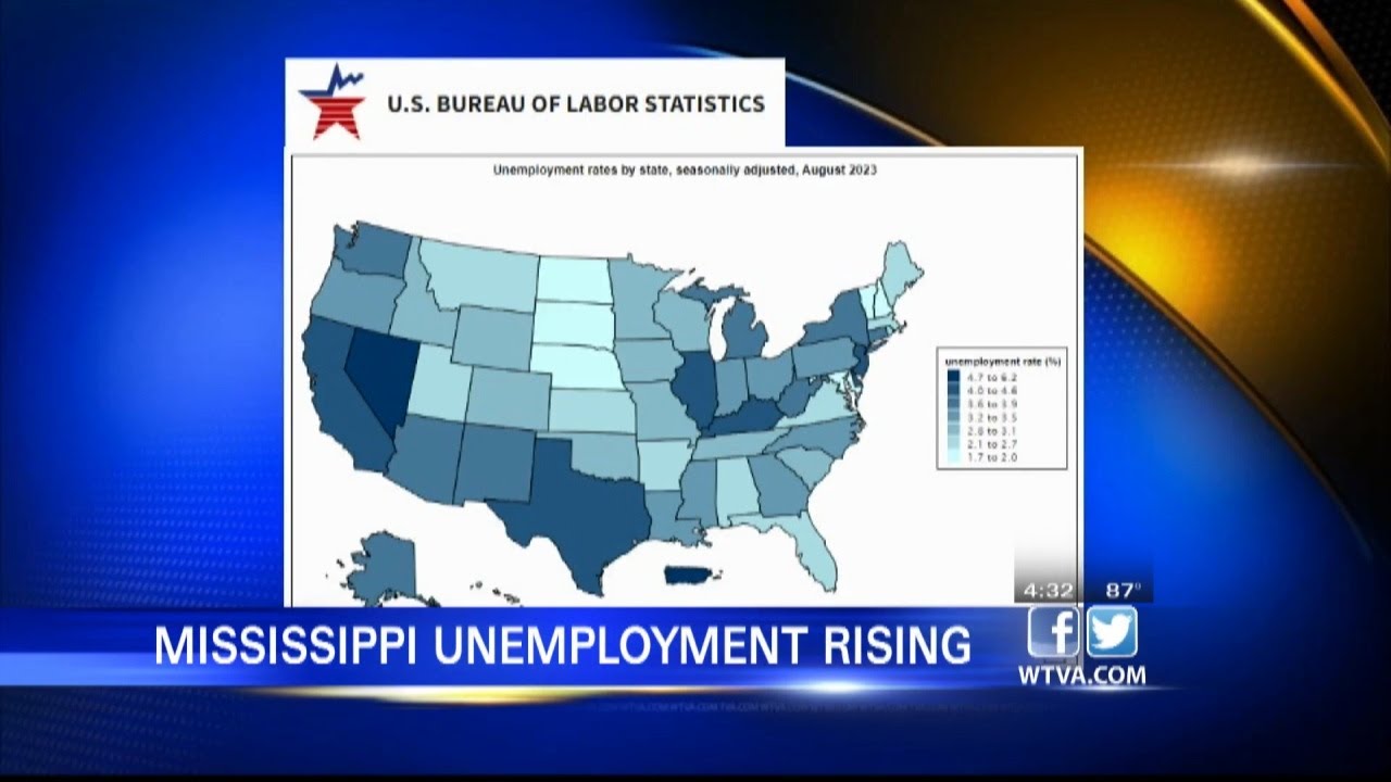 Mississippi's unemployment rate rises slightly YouTube