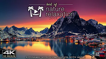 10 HOURS of Healing Music & 4K Nature: Best of 2018 Mix (No Loops) Worlds Paradises by Drone UHD