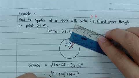 4th video: MAT133 - Circle - Example 2