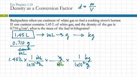 For Practice 1.10 Density as a Conversion Factor