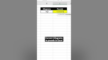 Convert Kilograms to Pounds in Excel! #excel