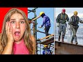 REACTING To The World&#39;s Most Dangerous Jobs!!