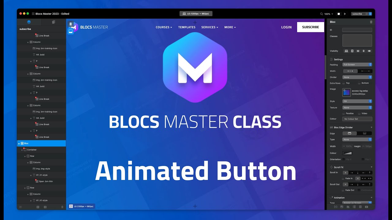 Blocs Masterclass - Animated Button - YouTube