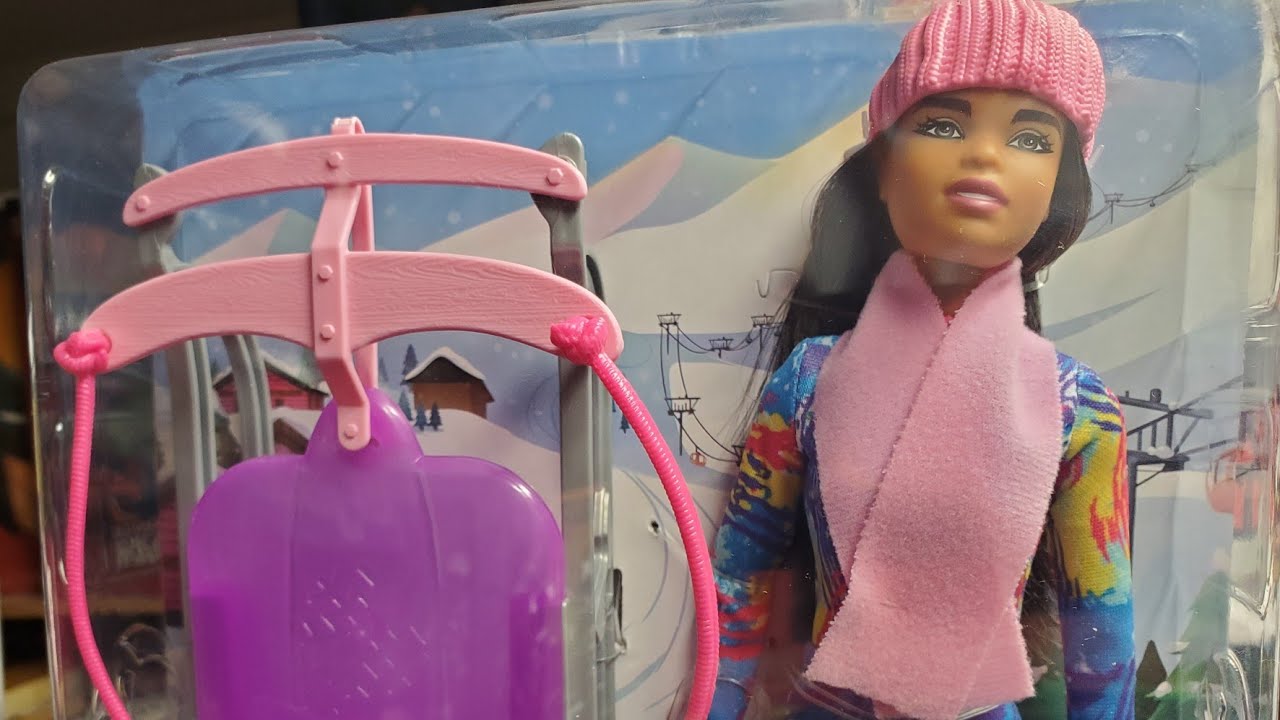 BARBIE SNOW SLED FIGURE SET !!!! - YouTube