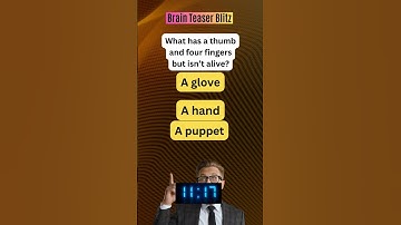 Riddle of the Day: What Has a Thumb and Four Fingers But Isn