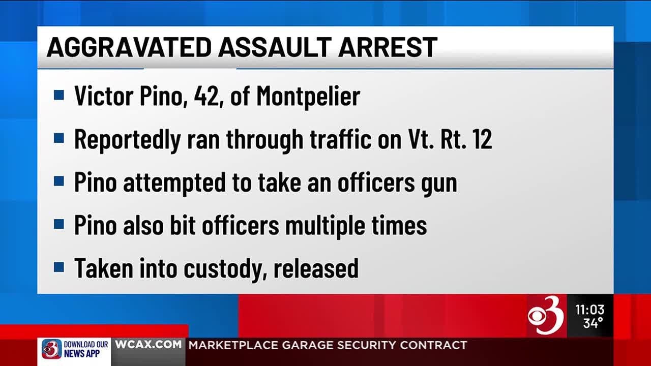 Man arrested after running through traffic, biting police - YouTube
