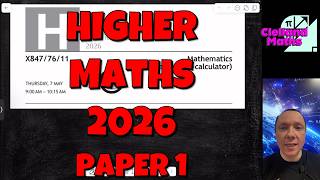 Higher Maths 2026 Paper 1 Full Solutions