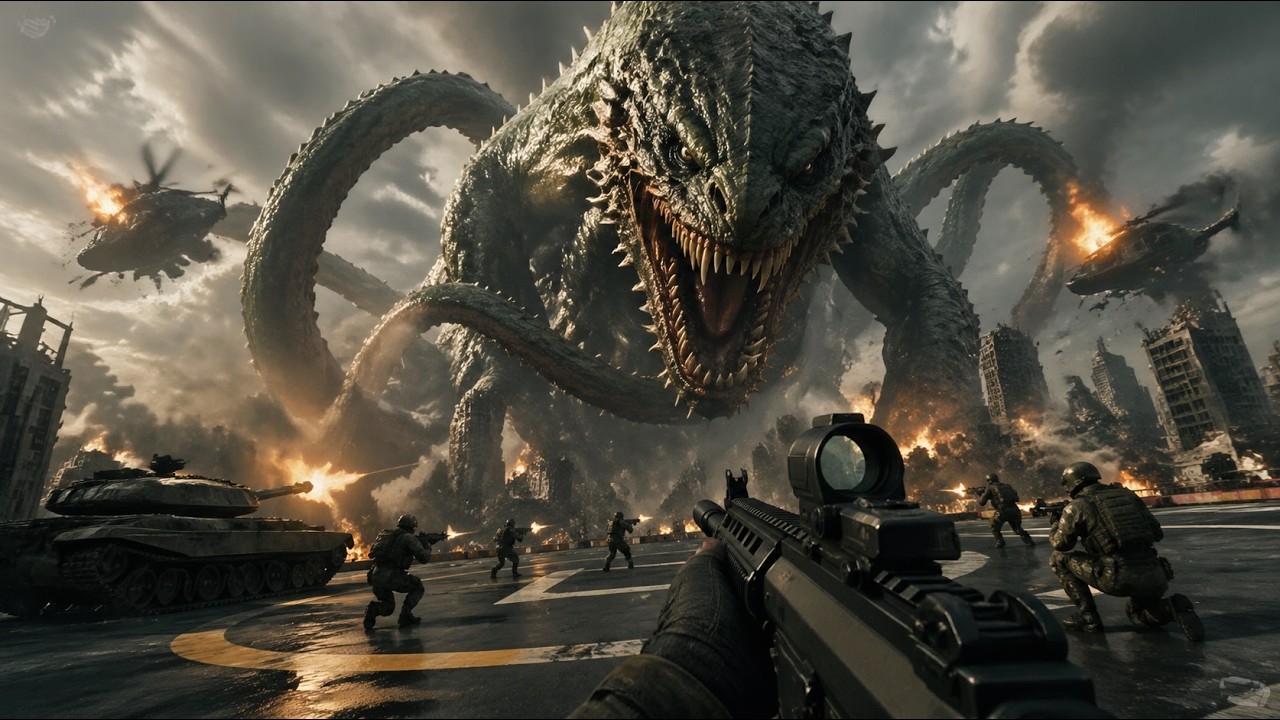 Giant python leads beast horde to massacre the city, human army marches into bloody war