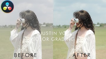📹Cách chỉnh tone màu trong sáng tự nhiên | F-log | Color Grading Davinci Resolve Ep. 1 #justinvo