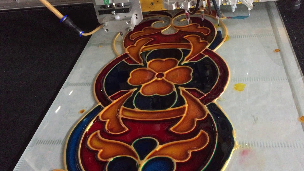 stained glass machinecolour filling 2 YouTube
