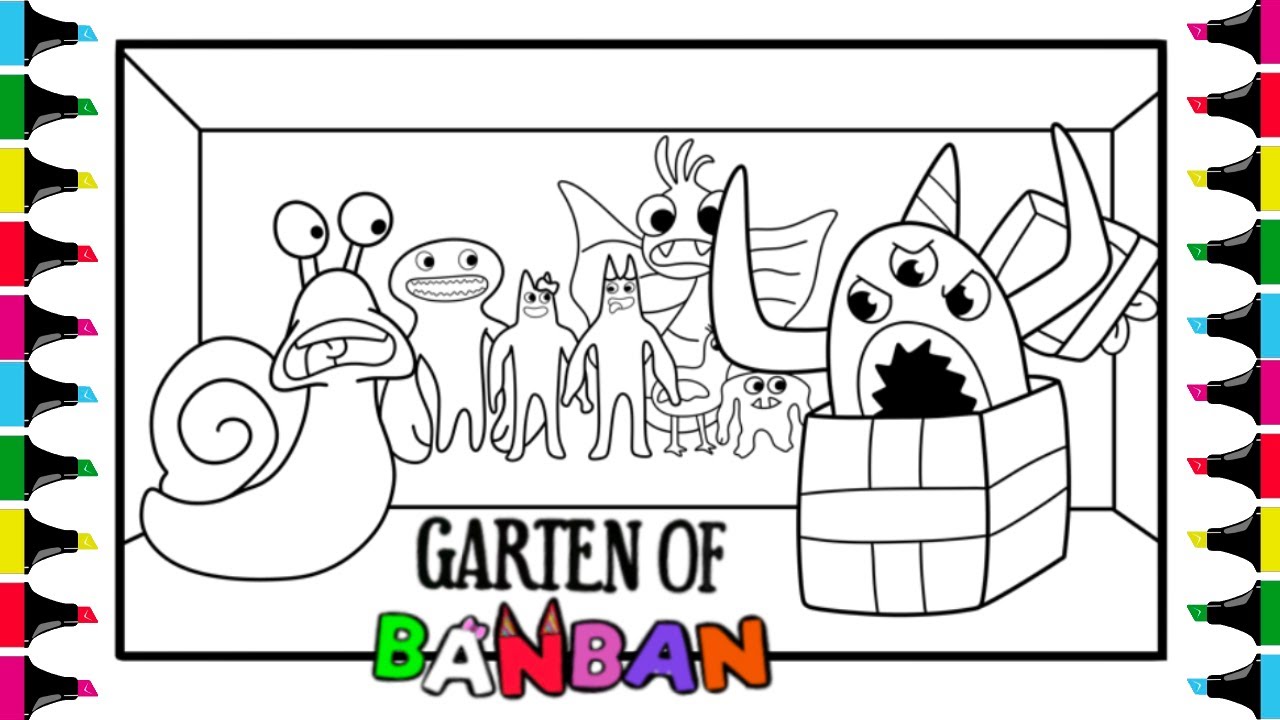 Coloring Pages - Garten of Banban 3 – Having fun with children