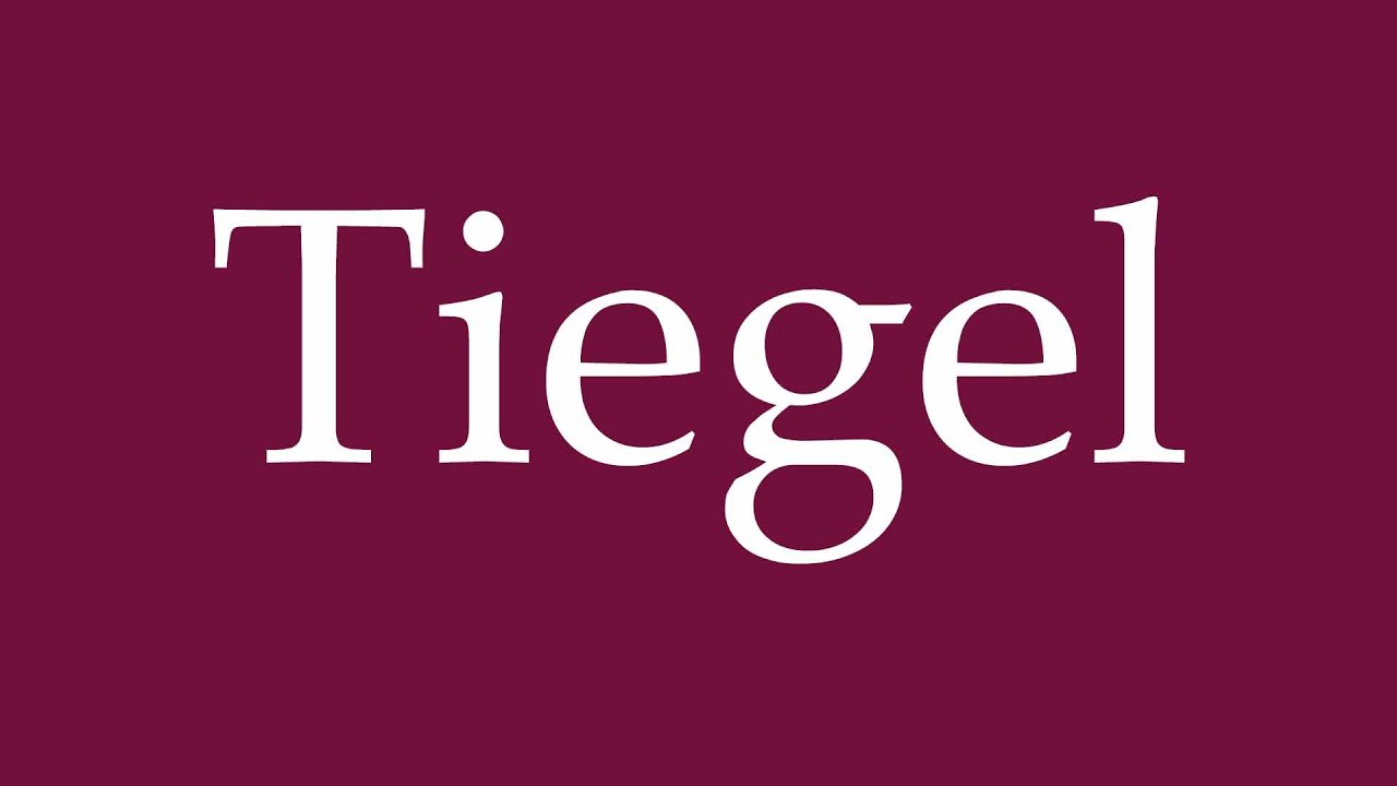 How to Pronounce ''Tiegel'' (Crucible) Correctly in German