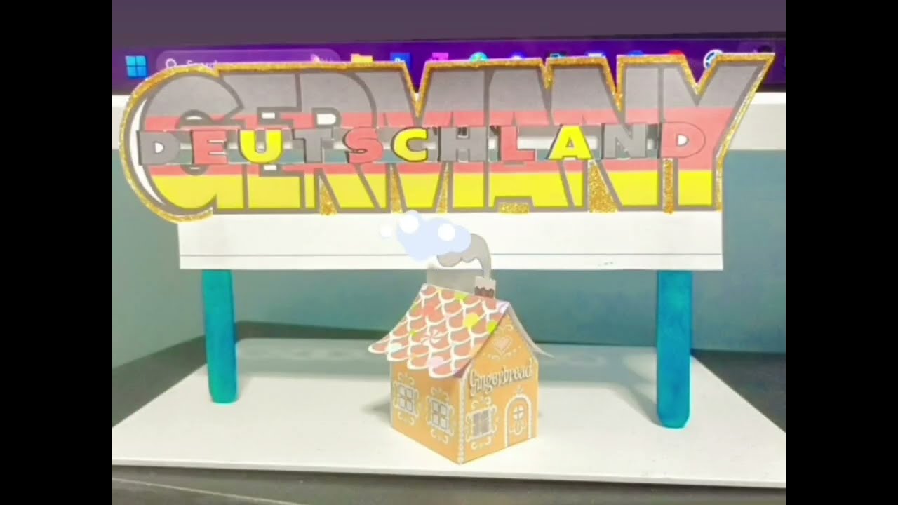 United Nation trifold popup book report Germany (Deutschland) 5th Grade school project