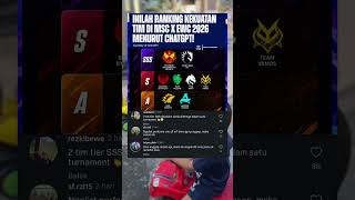 RANKING KEKUATAN TIM DI MSC X EWC 2026 MENURUT CHAT GPT ❓