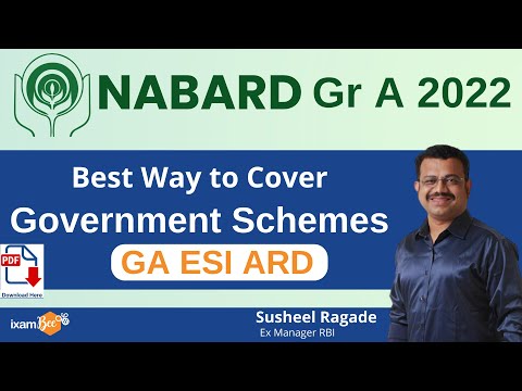 NABARD  2022 | Best Way to cover Government Schemes | GA, ESI & ARD  | By Susheel Ragade