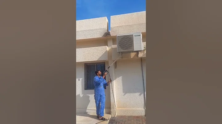 A.C outdoor unit cleaning