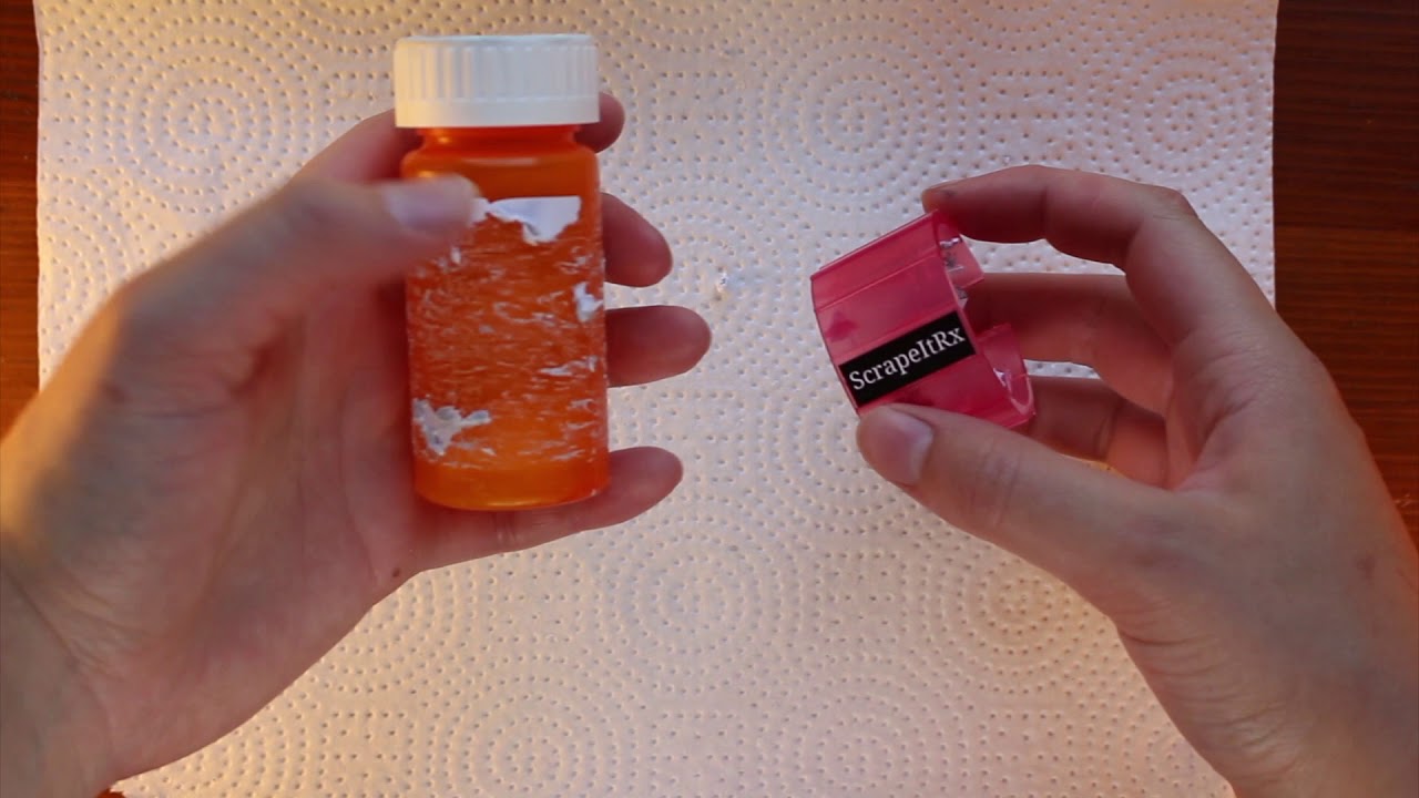 How to remove prescription labels with the ScrapeitRX YouTube