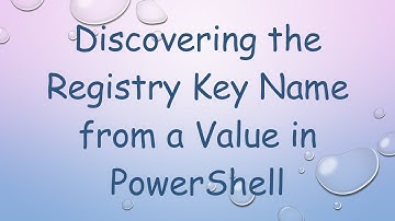 Discovering the Registry Key Name from a Value in PowerShell