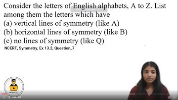 Class 6 NCERT Maths | Ch 13: Symmetry| Ex 13.2 Q7 Solution