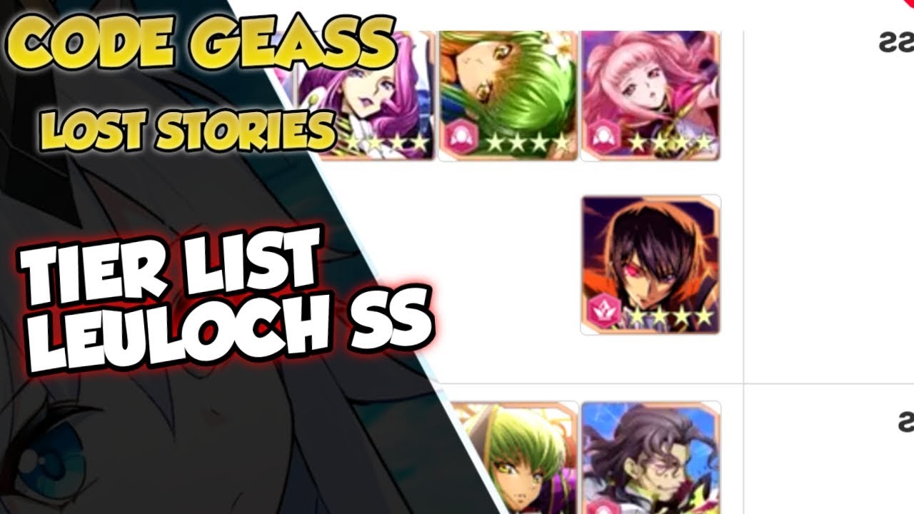 Code Geass: Lost Stories tier list and a reroll guide