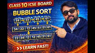ICSE Class 10 Arrays | Bubble sort Explained with Java Program | Must Watch for Exams